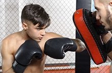 young men sport boxe the edge